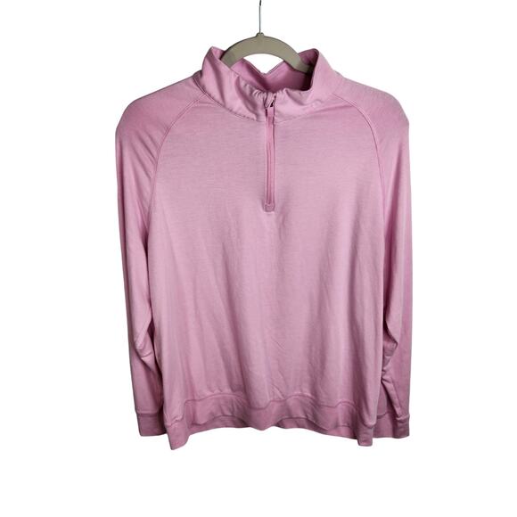 G/Fore Golf 1/4 Zip Lux Staple Midlayer Pullover Circle G Men's Large Lilac Pink - Picture 2 of 6